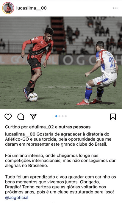 Despedida Lucas Lima Atlético-GO
