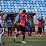 Luiz Fernando comemorando Atlético-GO